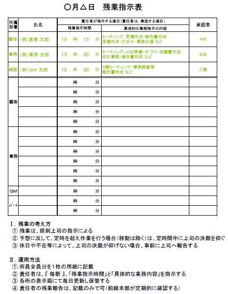 残業指示